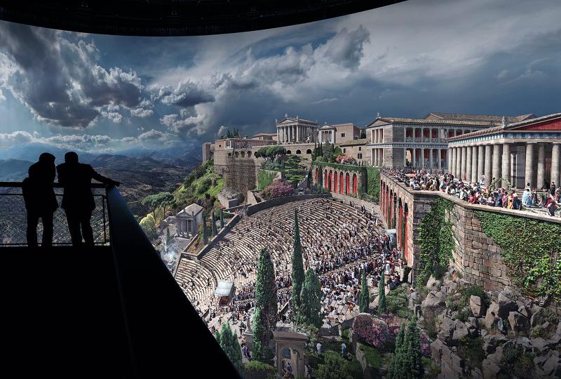 Pergamonmuseum.Das Panorama Berlin mit Blick auf das Panorma