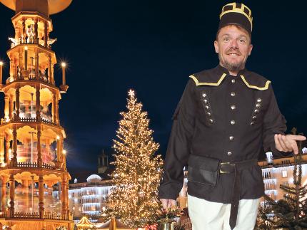 Weihnachtliche Stadtführung in Dresden mit dem sächsischen Bergmann