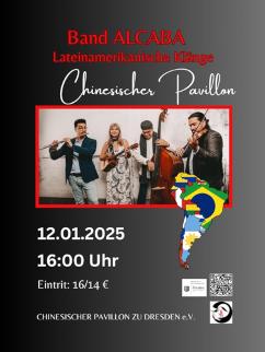 Chinesischer Pavillon: Konzert der Band ALCABA mit lateinamerikanische Klängen