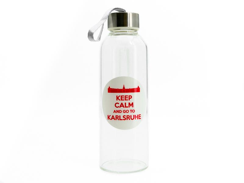 Keep Calm Glasflasche