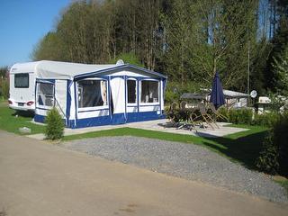 Campingplatz Hof Biggen - Mietwohnwagen Außenansicht