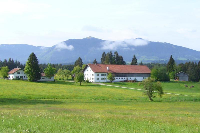 Ferienhof Filzbauer - im Blauen Land mit dem Aussichtsberg Hörnle im Himtergrund