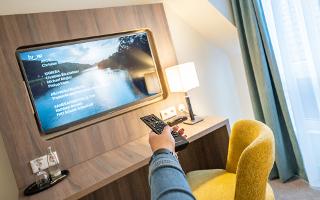 Flat-Screen-TV im Einzelzimmer Comfort im Hotel Meyerink