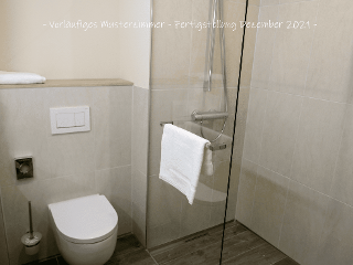 modernes Badezimmer mit ebenerdiger Dusche