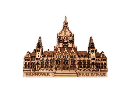 Magnet "Rathaus aus Holz"