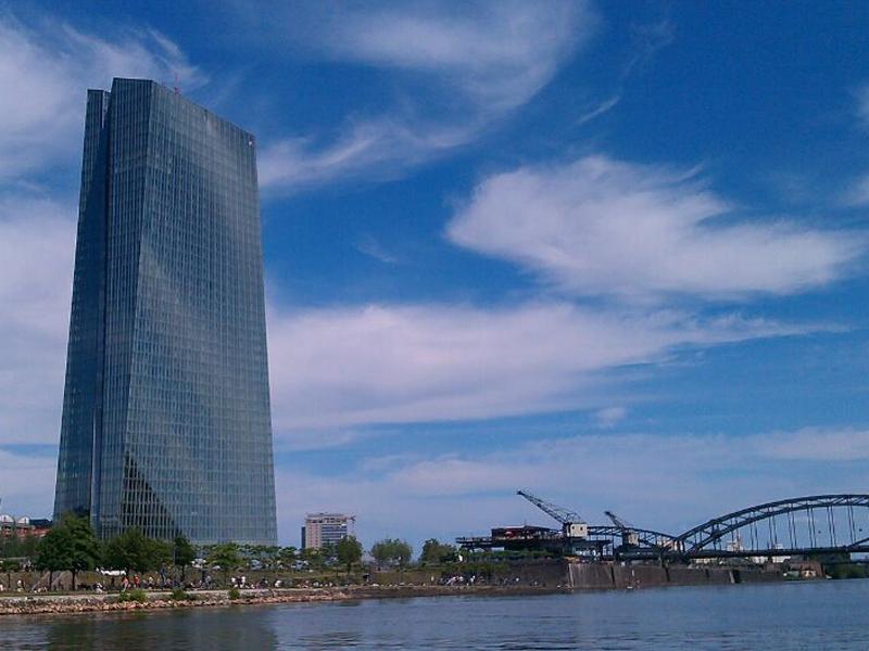 Blick auf die Europäische Zentralbank