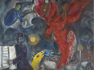 Marc Chagall, Der Engelssturz, 1923-33-47, Öl auf Leinwand / Urheber: Foto Martin P. Bühler / Rechteinhaber: &copy; Schirn Kunsthalle