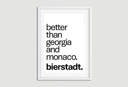 A3-Poster „better than georgia and monaco. bierstadt.“