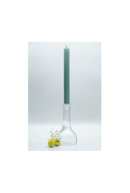 Kerzenhalter aus der 0,7l Weinflasche mit Schraubmündung in transparent