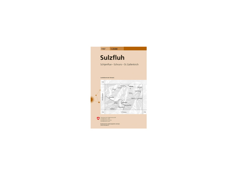Swisstopo Landeskarte 1:25 000 Sulzfluh 1157