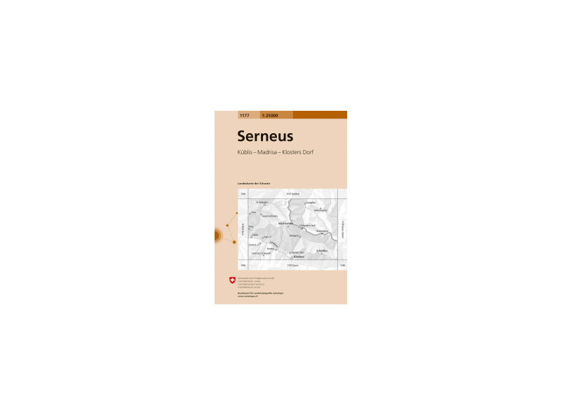 Swisstopo Landeskarte 1:25 000 Serneus 1177