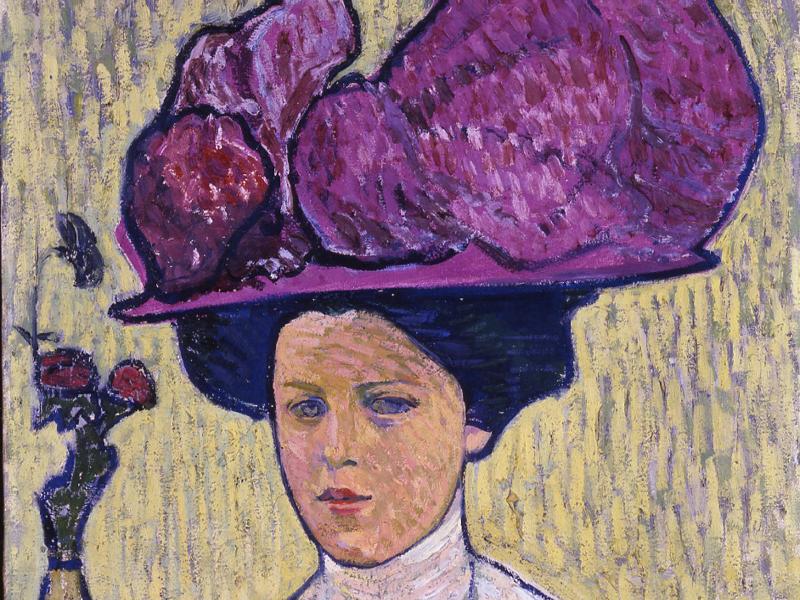 Bildnis "Der-violette-Hut" von Cuno Amiet©Kunstmuseum_Solothurn